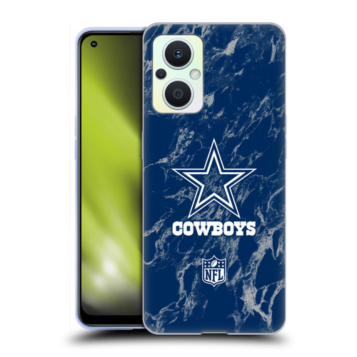 NFL Dallas Cowboys Graphics Coloured Marble Soft Gel Case for OPPO Reno8 Lite