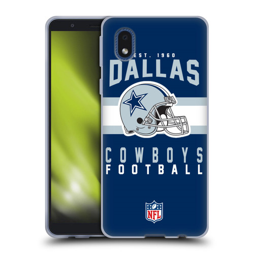NFL Dallas Cowboys Graphics Helmet Typography Soft Gel Case for Samsung Galaxy A01 Core (2020)