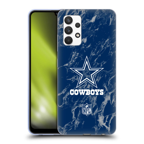 NFL Dallas Cowboys Graphics Coloured Marble Soft Gel Case for Samsung Galaxy A32 (2021)