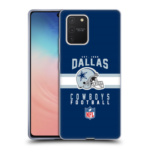 NFL Dallas Cowboys Graphics Helmet Typography Soft Gel Case for Samsung Galaxy S10 Lite