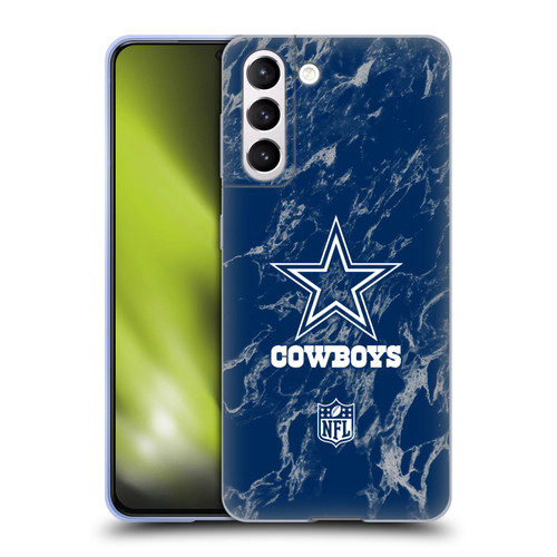 NFL Dallas Cowboys Graphics Coloured Marble Soft Gel Case for Samsung Galaxy S21 5G