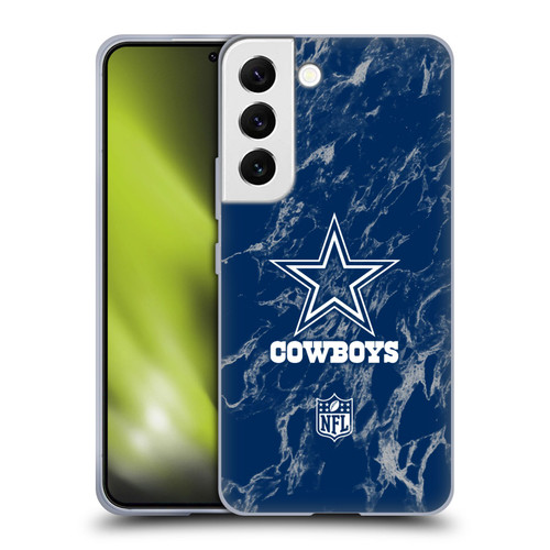 NFL Dallas Cowboys Graphics Coloured Marble Soft Gel Case for Samsung Galaxy S22 5G