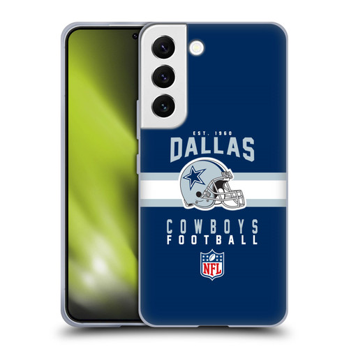 NFL Dallas Cowboys Graphics Helmet Typography Soft Gel Case for Samsung Galaxy S22 5G