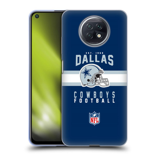 NFL Dallas Cowboys Graphics Helmet Typography Soft Gel Case for Xiaomi Redmi Note 9T 5G