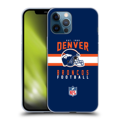 NFL Denver Broncos Graphics Helmet Typography Soft Gel Case for Apple iPhone 12 Pro Max
