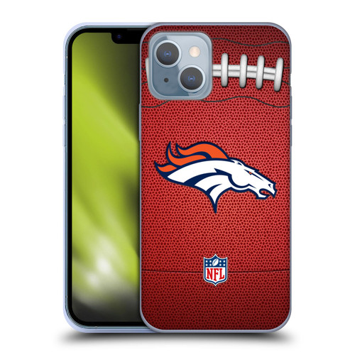 NFL Denver Broncos Graphics Football Soft Gel Case for Apple iPhone 14