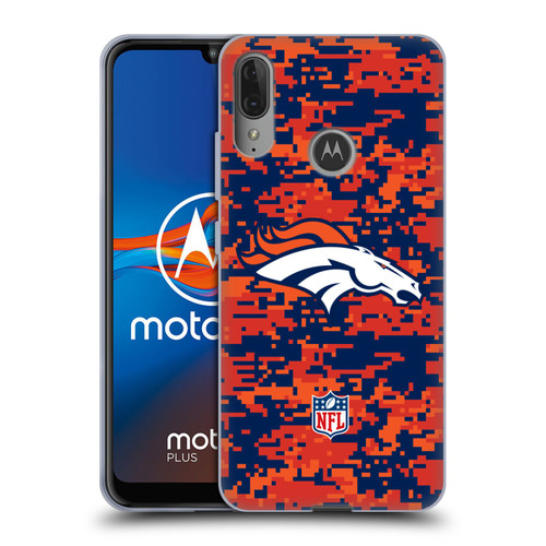 NFL Denver Broncos Graphics Digital Camouflage Soft Gel Case for Motorola Moto E6 Plus