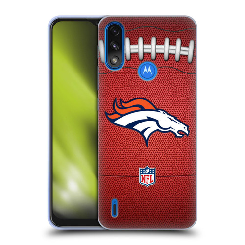 NFL Denver Broncos Graphics Football Soft Gel Case for Motorola Moto E7 Power / Moto E7i Power