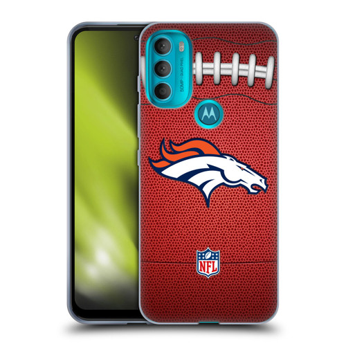 NFL Denver Broncos Graphics Football Soft Gel Case for Motorola Moto G71 5G