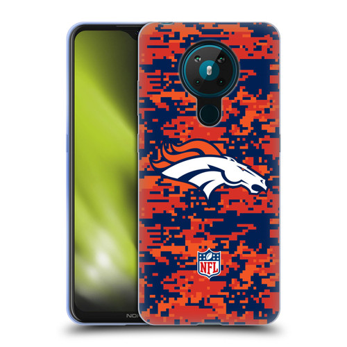 NFL Denver Broncos Graphics Digital Camouflage Soft Gel Case for Nokia 5.3