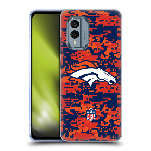 NFL Denver Broncos Graphics Digital Camouflage Soft Gel Case for Nokia X30