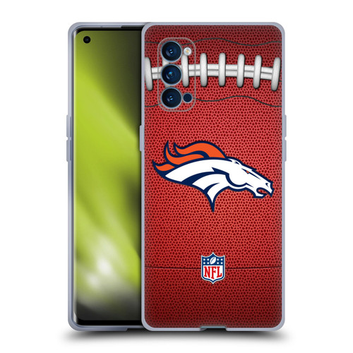 NFL Denver Broncos Graphics Football Soft Gel Case for OPPO Reno 4 Pro 5G