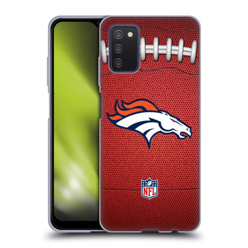 NFL Denver Broncos Graphics Football Soft Gel Case for Samsung Galaxy A03s (2021)