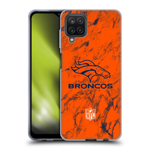NFL Denver Broncos Graphics Coloured Marble Soft Gel Case for Samsung Galaxy A12 (2020)