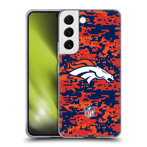 NFL Denver Broncos Graphics Digital Camouflage Soft Gel Case for Samsung Galaxy S22 5G