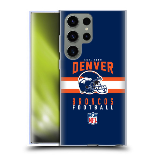 NFL Denver Broncos Graphics Helmet Typography Soft Gel Case for Samsung Galaxy S23 Ultra 5G