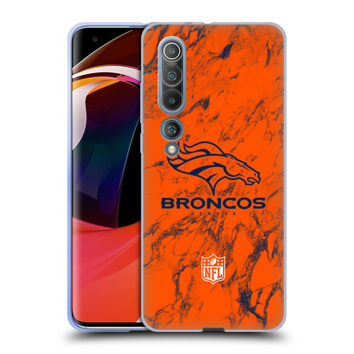 NFL Denver Broncos Graphics Coloured Marble Soft Gel Case for Xiaomi Mi 10 5G / Mi 10 Pro 5G