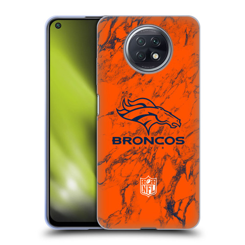 NFL Denver Broncos Graphics Coloured Marble Soft Gel Case for Xiaomi Redmi Note 9T 5G
