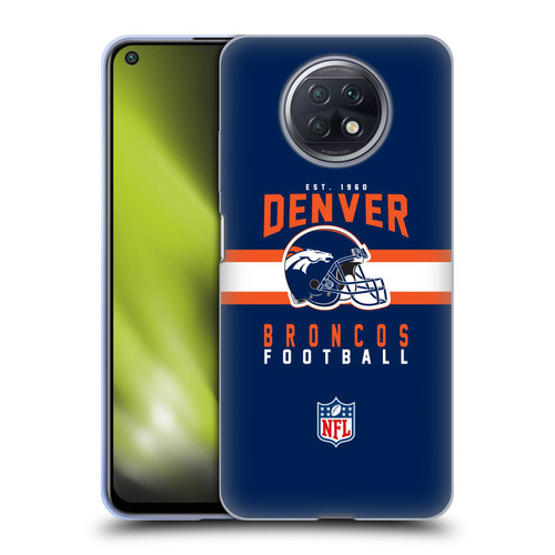 NFL Denver Broncos Graphics Helmet Typography Soft Gel Case for Xiaomi Redmi Note 9T 5G