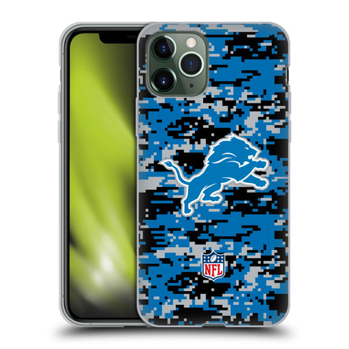 NFL Detroit Lions Graphics Digital Camouflage Soft Gel Case for Apple iPhone 11 Pro