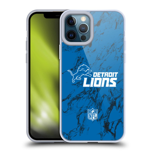 NFL Detroit Lions Graphics Coloured Marble Soft Gel Case for Apple iPhone 12 Pro Max NFL Detroit Lions Graphics Coloured Marble Soft Gel Case for Apple iPhone 12 Pro Max