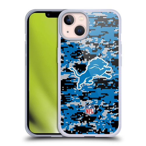 NFL Detroit Lions Graphics Digital Camouflage Soft Gel Case for Apple iPhone 13 NFL Detroit Lions Graphics Digital Camouflage Soft Gel Case for Apple iPhone 13