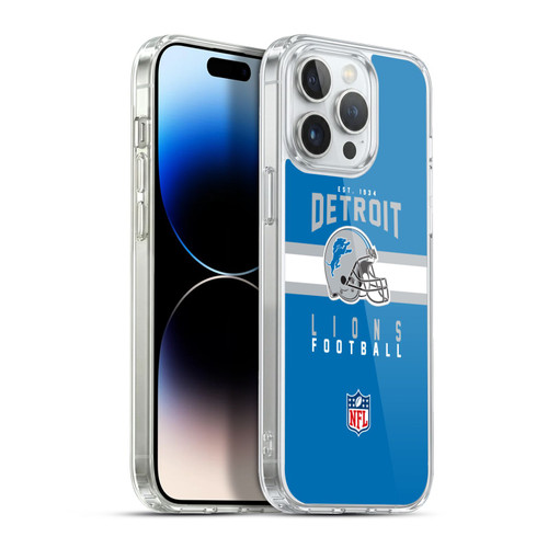 NFL Detroit Lions Graphics Helmet Typography Soft Gel Case for Apple iPhone 13 Pro Max & MagSafe