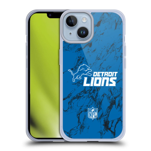 NFL Detroit Lions Graphics Coloured Marble Soft Gel Case for Apple iPhone 14 NFL Detroit Lions Graphics Coloured Marble Soft Gel Case for Apple iPhone 14