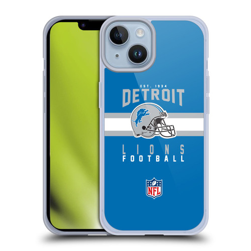 NFL Detroit Lions Graphics Helmet Typography Soft Gel Case for Apple iPhone 14 NFL Detroit Lions Graphics Helmet Typography Soft Gel Case for Apple iPhone 14