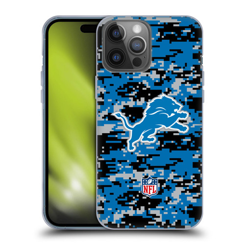 NFL Detroit Lions Graphics Digital Camouflage Soft Gel Case for Apple iPhone 14 Pro Max