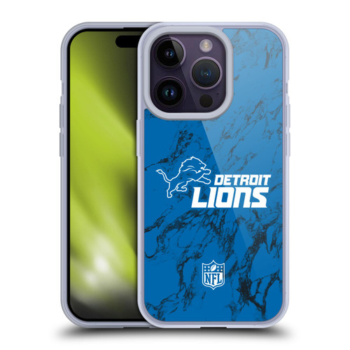 NFL Detroit Lions Graphics Coloured Marble Soft Gel Case for Apple iPhone 14 Pro NFL Detroit Lions Graphics Coloured Marble Soft Gel Case for Apple iPhone 14 Pro