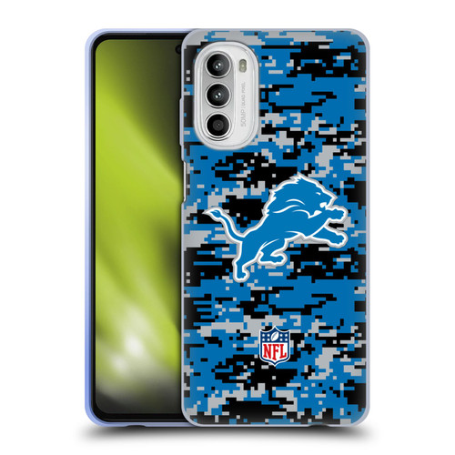 NFL Detroit Lions Graphics Digital Camouflage Soft Gel Case for Motorola Moto G52