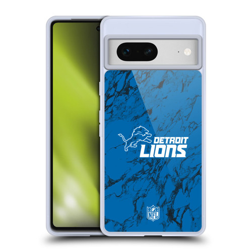 NFL Detroit Lions Graphics Coloured Marble Soft Gel Case for Google Pixel 7