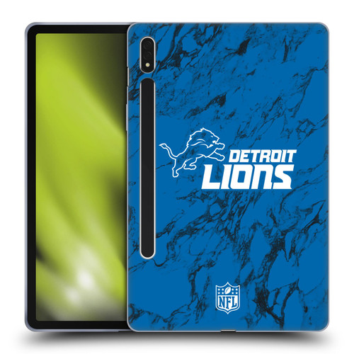NFL Detroit Lions Graphics Coloured Marble Soft Gel Case for Samsung Galaxy Tab S8
