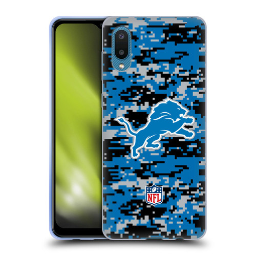 NFL Detroit Lions Graphics Digital Camouflage Soft Gel Case for Samsung Galaxy A02/M02 (2021)