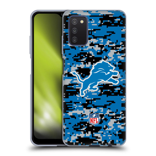NFL Detroit Lions Graphics Digital Camouflage Soft Gel Case for Samsung Galaxy A03s (2021)