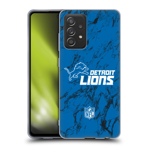 NFL Detroit Lions Graphics Coloured Marble Soft Gel Case for Samsung Galaxy A52 / A52s / 5G (2021)