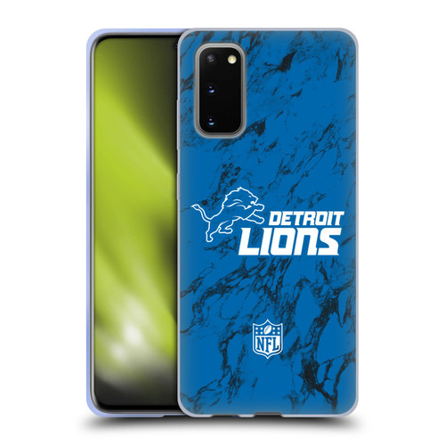 NFL Detroit Lions Graphics Coloured Marble Soft Gel Case for Samsung Galaxy S20 / S20 5G