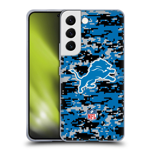 NFL Detroit Lions Graphics Digital Camouflage Soft Gel Case for Samsung Galaxy S22 5G