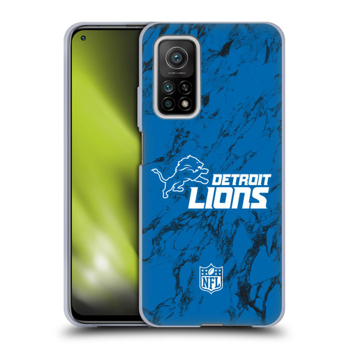 NFL Detroit Lions Graphics Coloured Marble Soft Gel Case for Xiaomi Mi 10T 5G