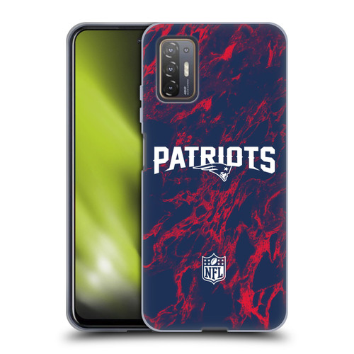 NFL New England Patriots Graphics Coloured Marble Soft Gel Case for HTC Desire 21 Pro 5G