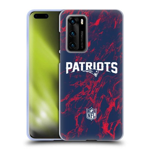NFL New England Patriots Graphics Coloured Marble Soft Gel Case for Huawei P40 5G