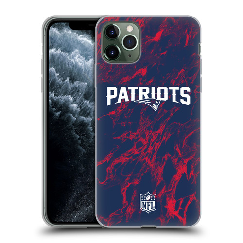 NFL New England Patriots Graphics Coloured Marble Soft Gel Case for Apple iPhone 11 Pro Max