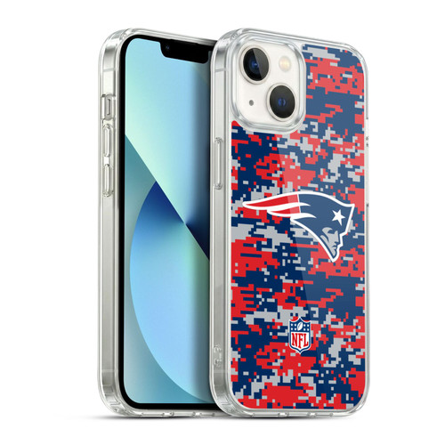 NFL New England Patriots Graphics Digital Camouflage Soft Gel Case for Apple iPhone 13