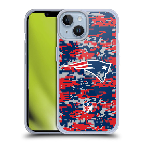NFL New England Patriots Graphics Digital Camouflage Soft Gel Case for Apple iPhone 14