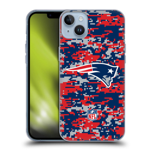 NFL New England Patriots Graphics Digital Camouflage Soft Gel Case for Apple iPhone 14 Plus
