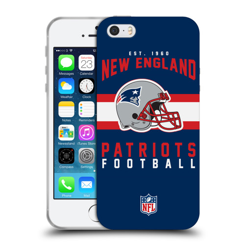 NFL New England Patriots Graphics Helmet Typography Soft Gel Case for Apple iPhone 5 / 5s / iPhone SE 2016