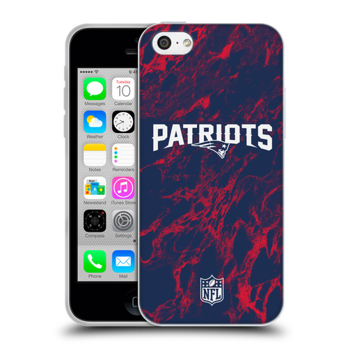 NFL New England Patriots Graphics Coloured Marble Soft Gel Case for Apple iPhone 5c
