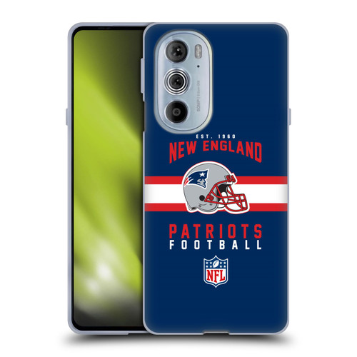 NFL New England Patriots Graphics Helmet Typography Soft Gel Case for Motorola Edge X30