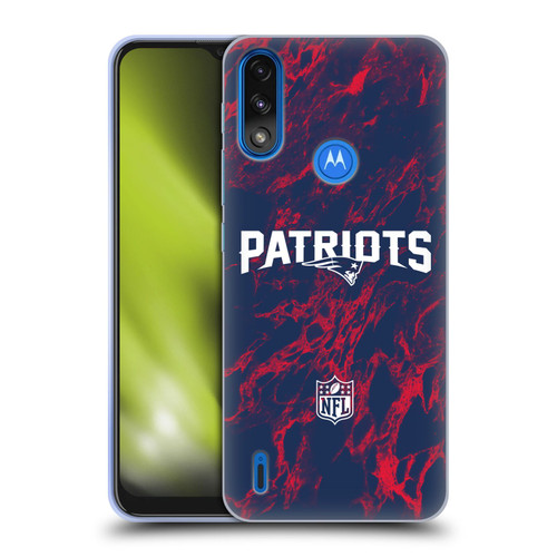 NFL New England Patriots Graphics Coloured Marble Soft Gel Case for Motorola Moto E7 Power / Moto E7i Power